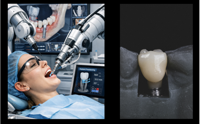 Medicina dentária robótica: Implantes dentários