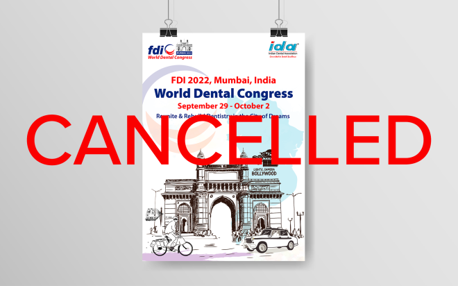 Comunicado: Cancelamento do FDI World Dental Congress 2022
