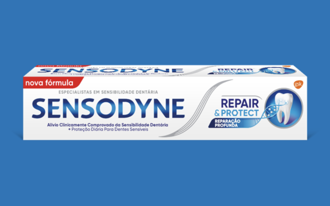 Sensodyne Repair & Protect com nova fórmula que promove uma reparação profunda*