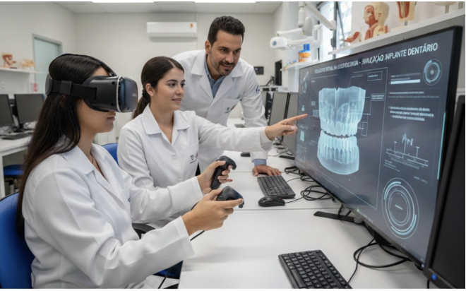 O Papel da Realidade Virtual na Educação Dentária Contemporânea