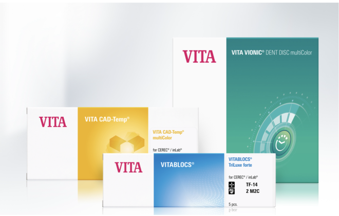 Novos designs de embalagens para produtos VITA CAD/CAM e DISC